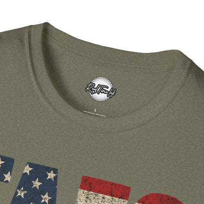 Patriotic FAFO Unisex Softstyle T-Shirt | USA Graphic Tee | Casual Wear, Gift for Holidays, Independence Day