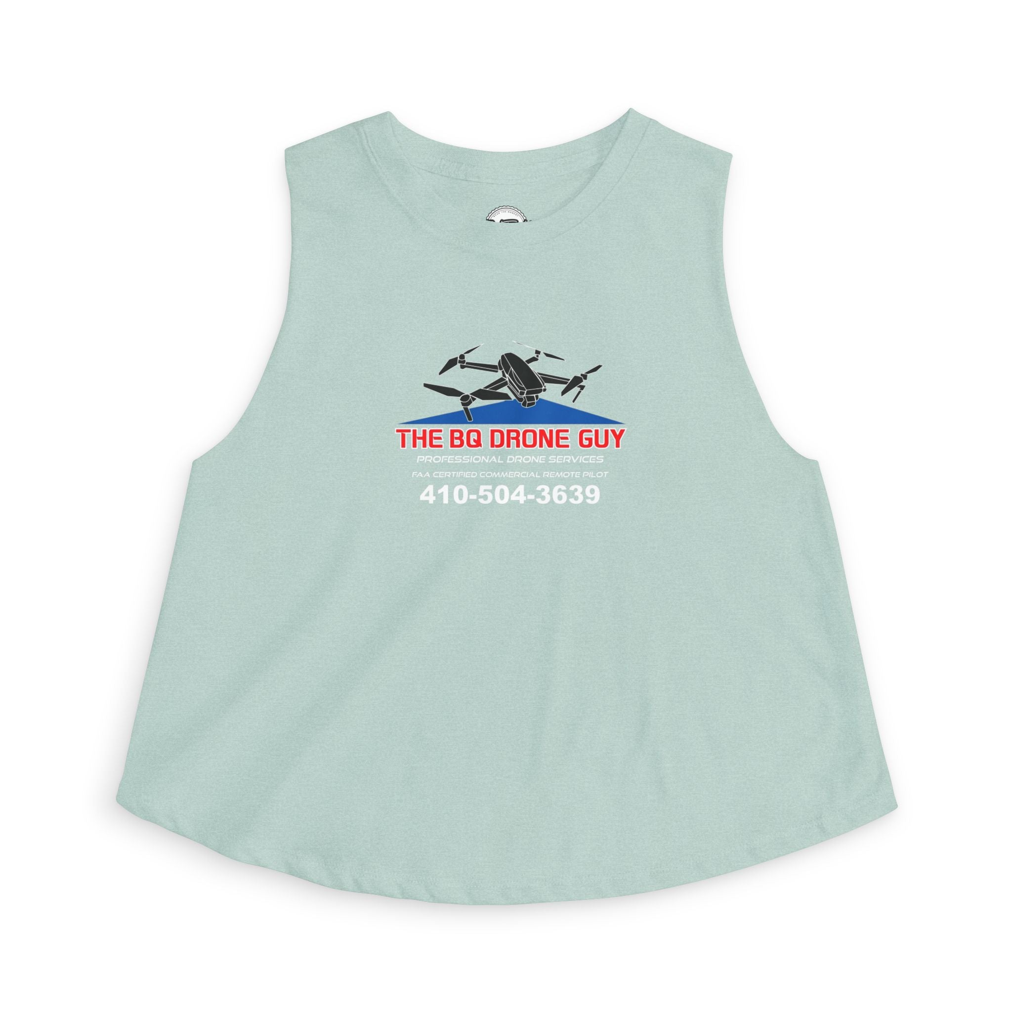 The BQ Drone Guy Graphic Sleeveless Tank crop top
