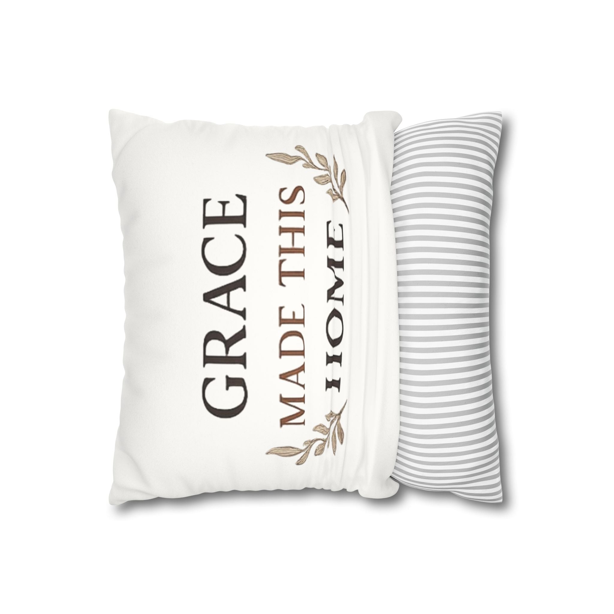 Grace Made This Home Faux Suede Decorative Pillowcase