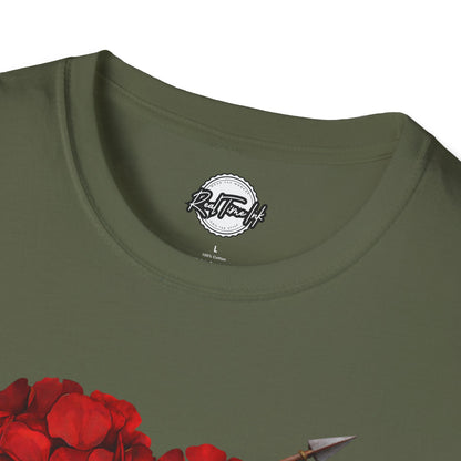 Rose Petal Heart T-Shirt — Arrow-Pierced Romantic Valentine Tee