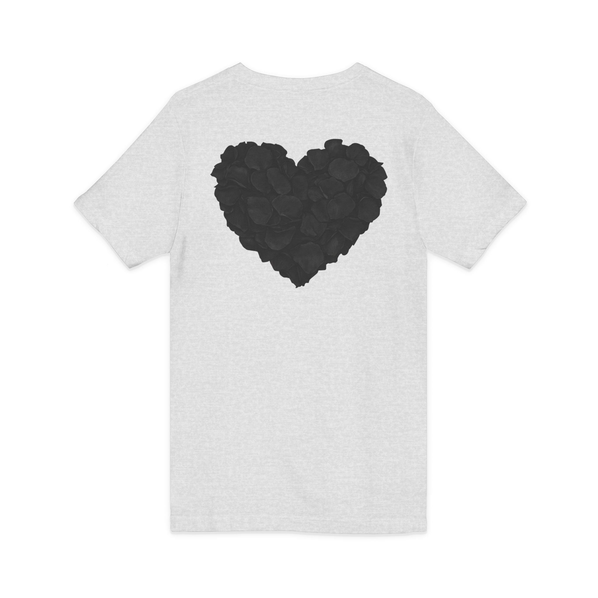 Black Rose Heart T-Shirt | Floral Heart Tee