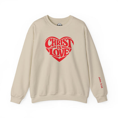 Christ Is Love Heart crewneck | Christian faith sweatshirt