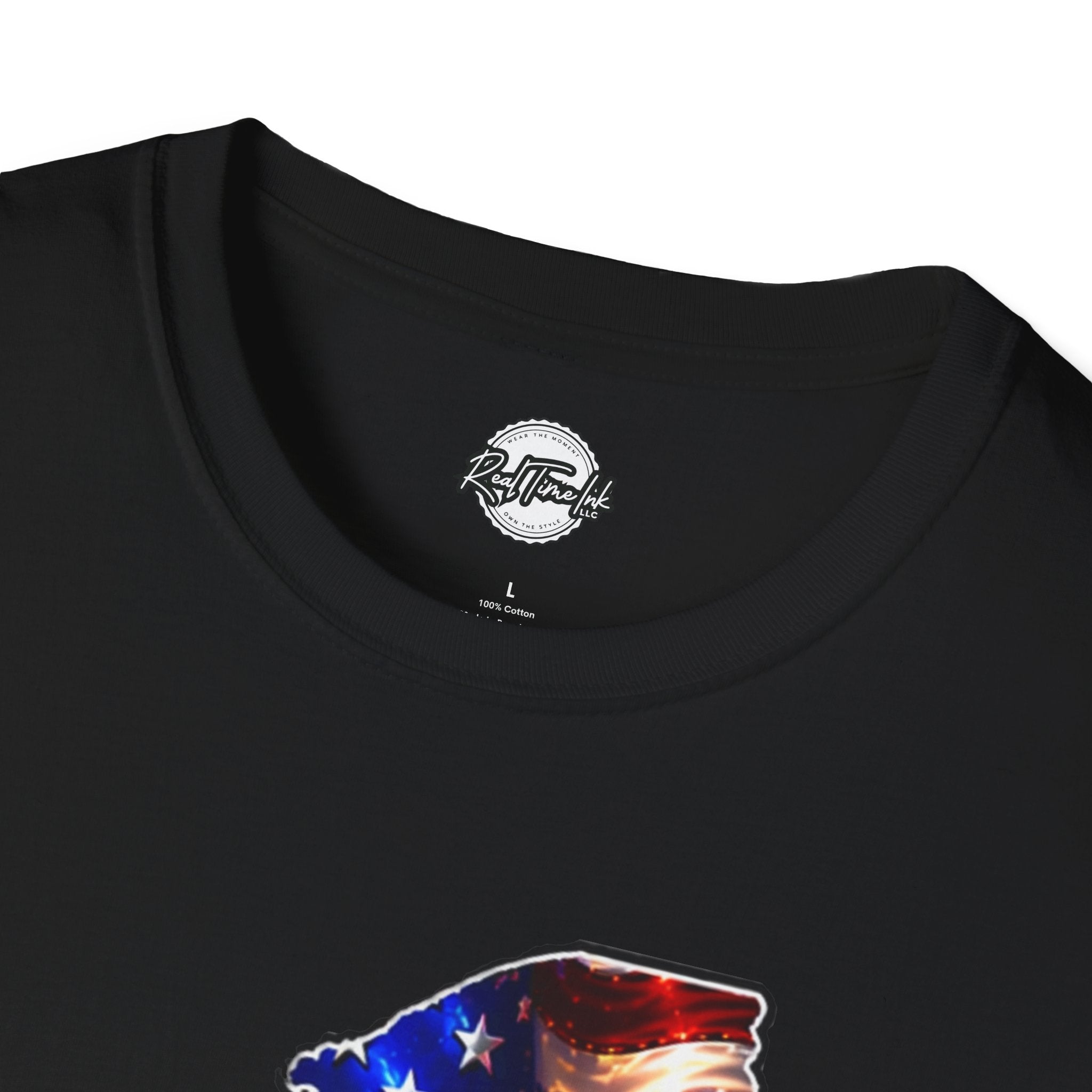 Patriotic New York State T-Shirt - American Flag Eagle Graphic