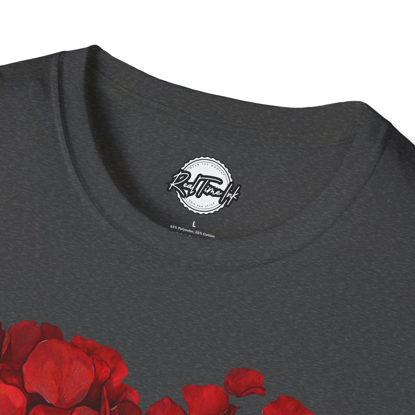 Disintegrating Rose Petal Heart T-Shirt — Floral Heart Design