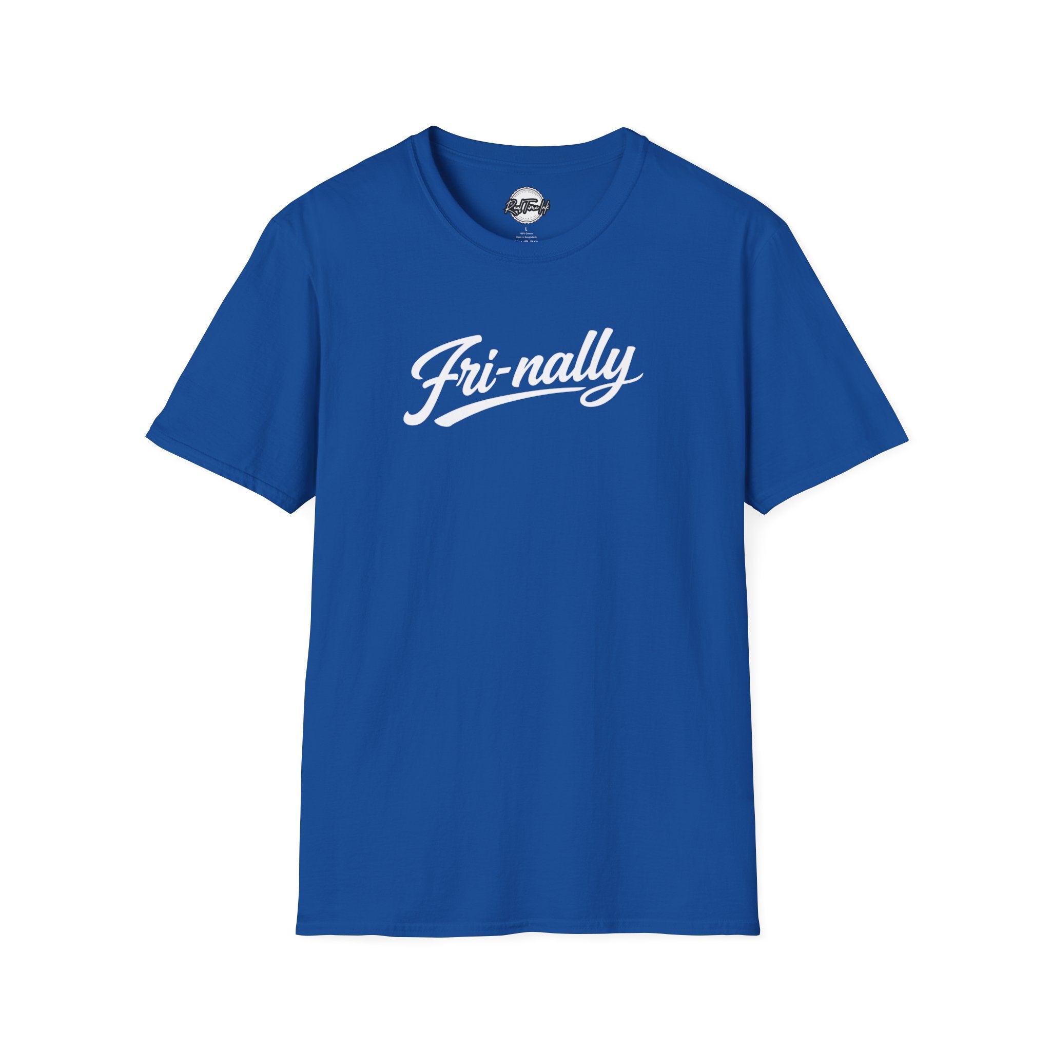 Fri-nally Script T-Shirt — Funny Friday Celebration Tee