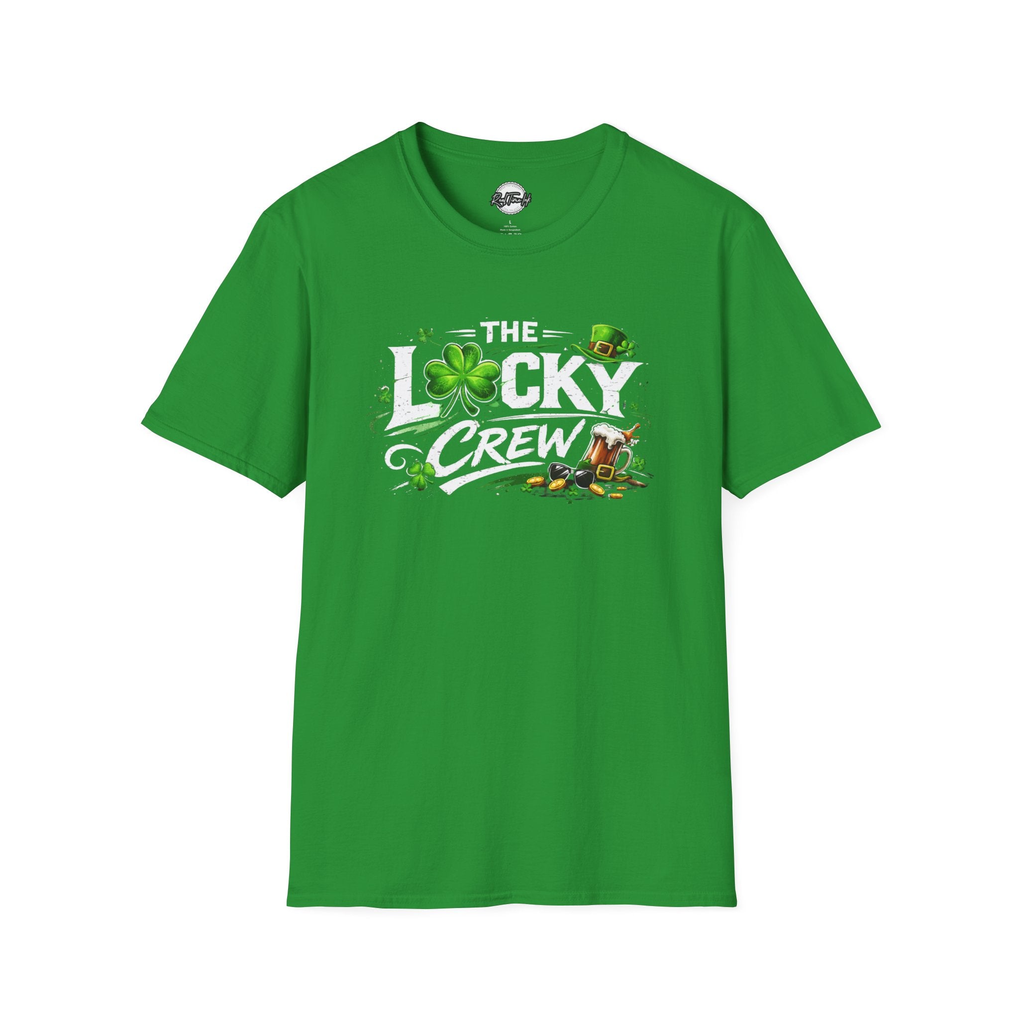 The Lucky Crew T-Shirt – St. Patrick’s Day Shamrock & Leprechaun Design