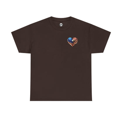 Patriotic Unisex Heavy Cotton Tee - God Country Family, Independence Day Shirt, Veteran Gift, Family Gathering Tee, Fourth of July Clothing