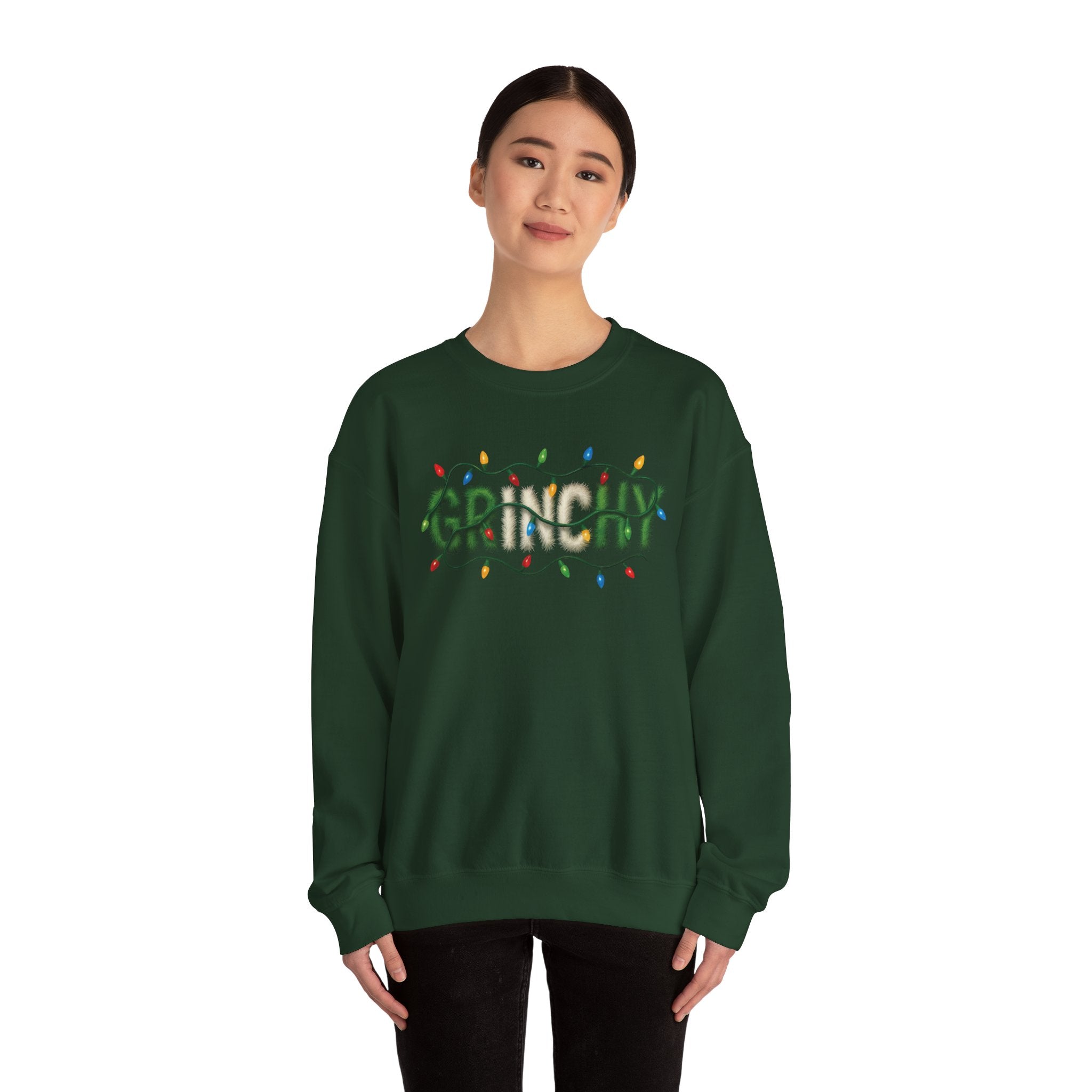 Grinchy Crewneck Sweatshirt — Holiday Christmas Grinch Pullover