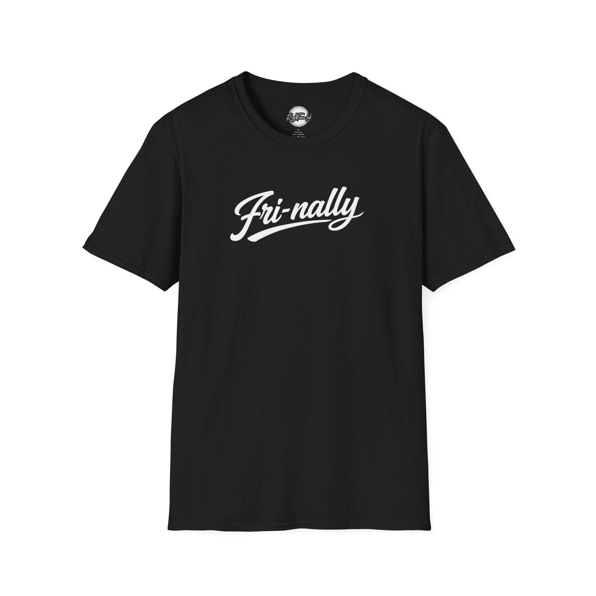 Fri-nally Script T-Shirt — Funny Friday Celebration Tee
