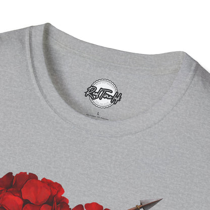 Rose Petal Heart T-Shirt — Arrow-Pierced Romantic Valentine Tee