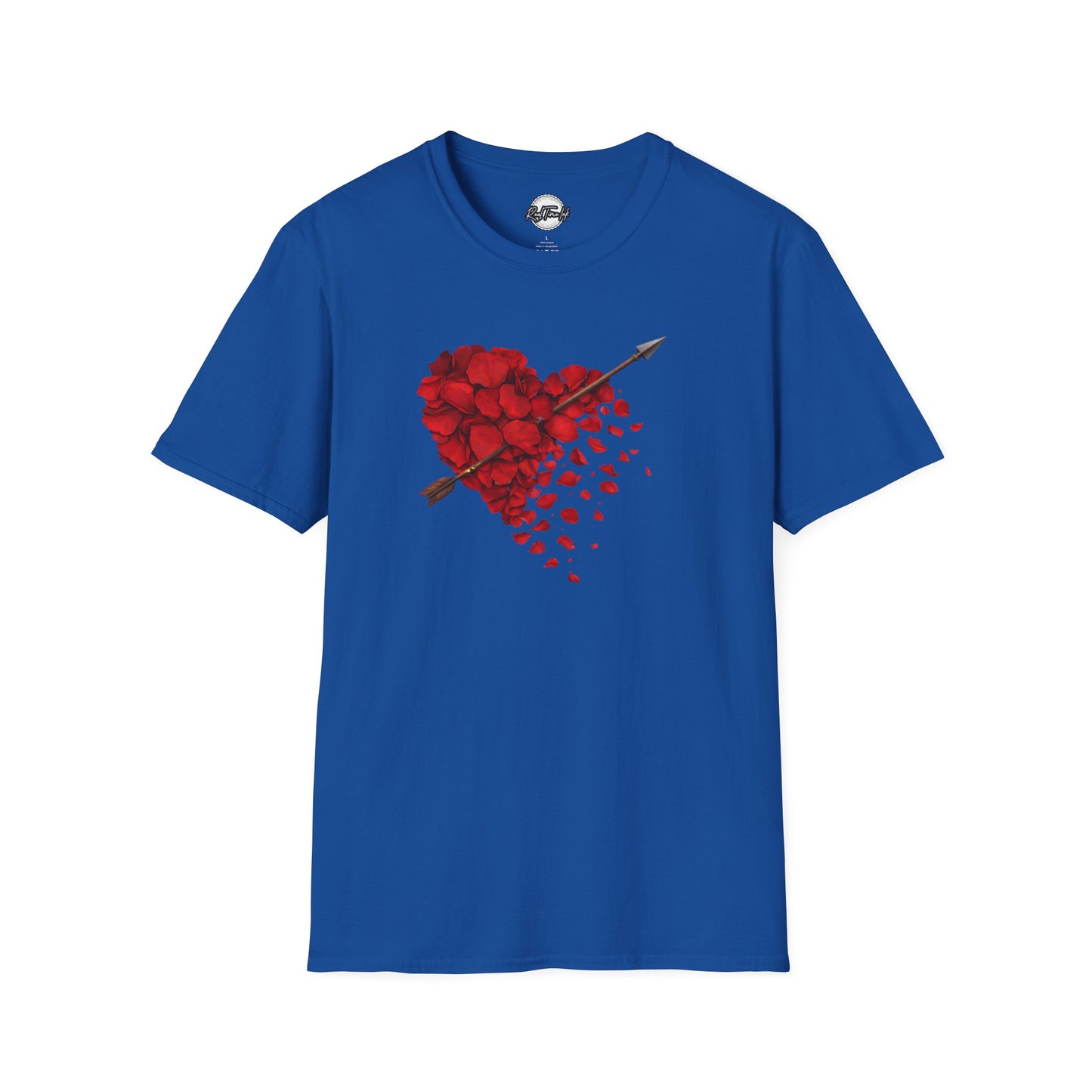 Rose Petal Heart T-Shirt — Arrow-Pierced Romantic Valentine Tee