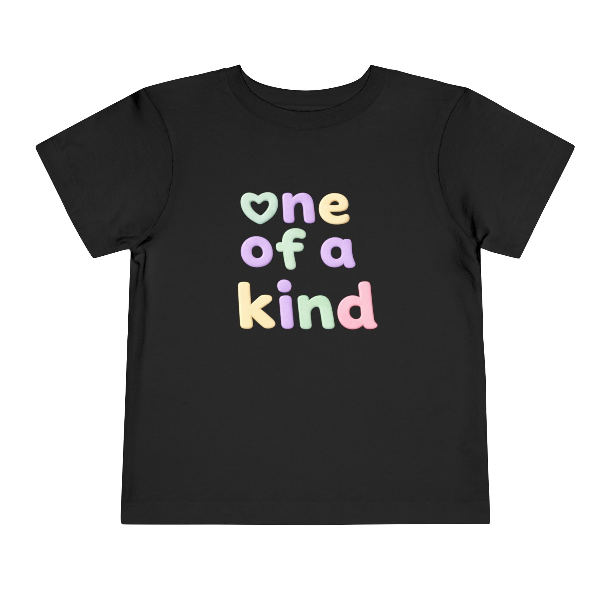 Toddler Tee – "One of a Kind" Pastel Heart Baby Shirt