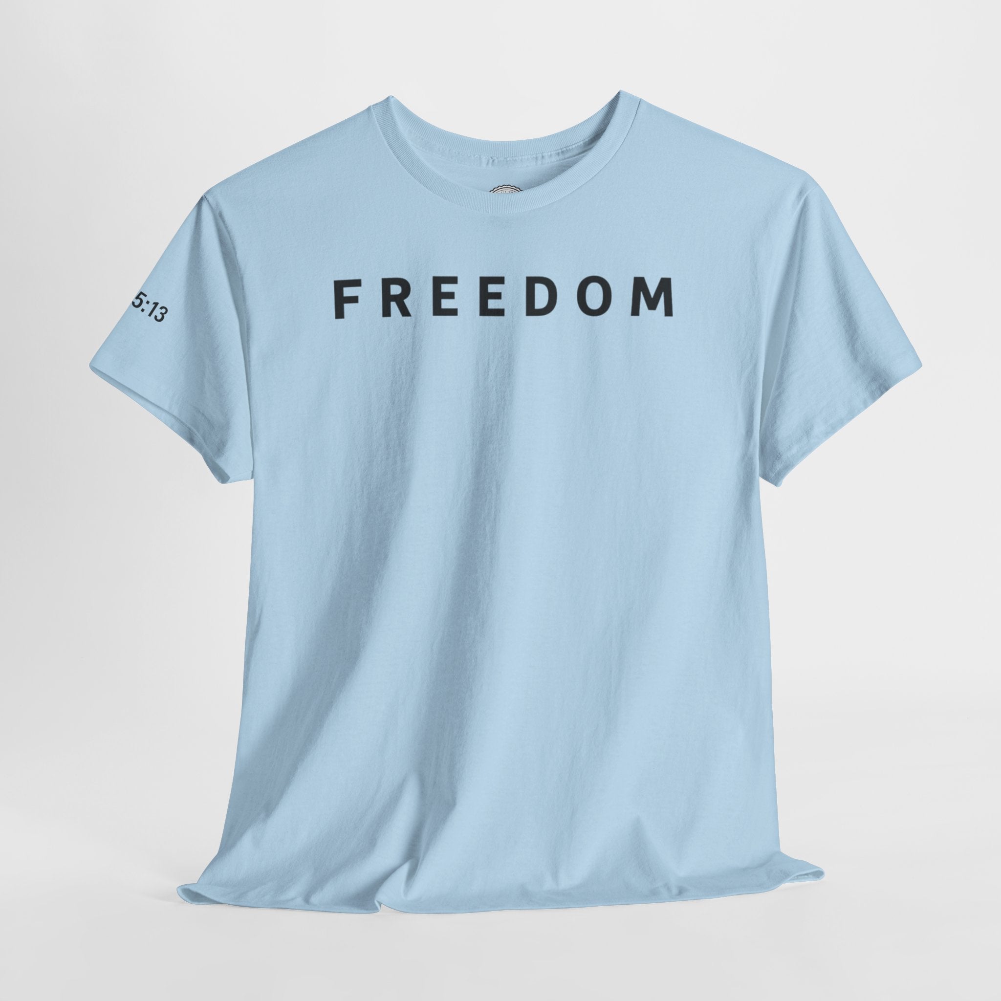 Freedom Gal 5:13 Unisex Heavy Cotton Tee, Casual Graphic T-Shirt, Comfortable Everyday Wear, Inspirational Gift, Freedom Clothing