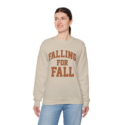 Falling for Fall Sweatshirt | Cozy Unisex Crewneck for Autumn, Seasonal Fashion, Fall Chill, Thanksgiving, Gifts