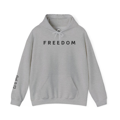 Freedom Hooded Sweatshirt, Cozy Sweatshirt, Religious Apparel, Inspirational Gift, Casual Outfit, Unisex Hoodie