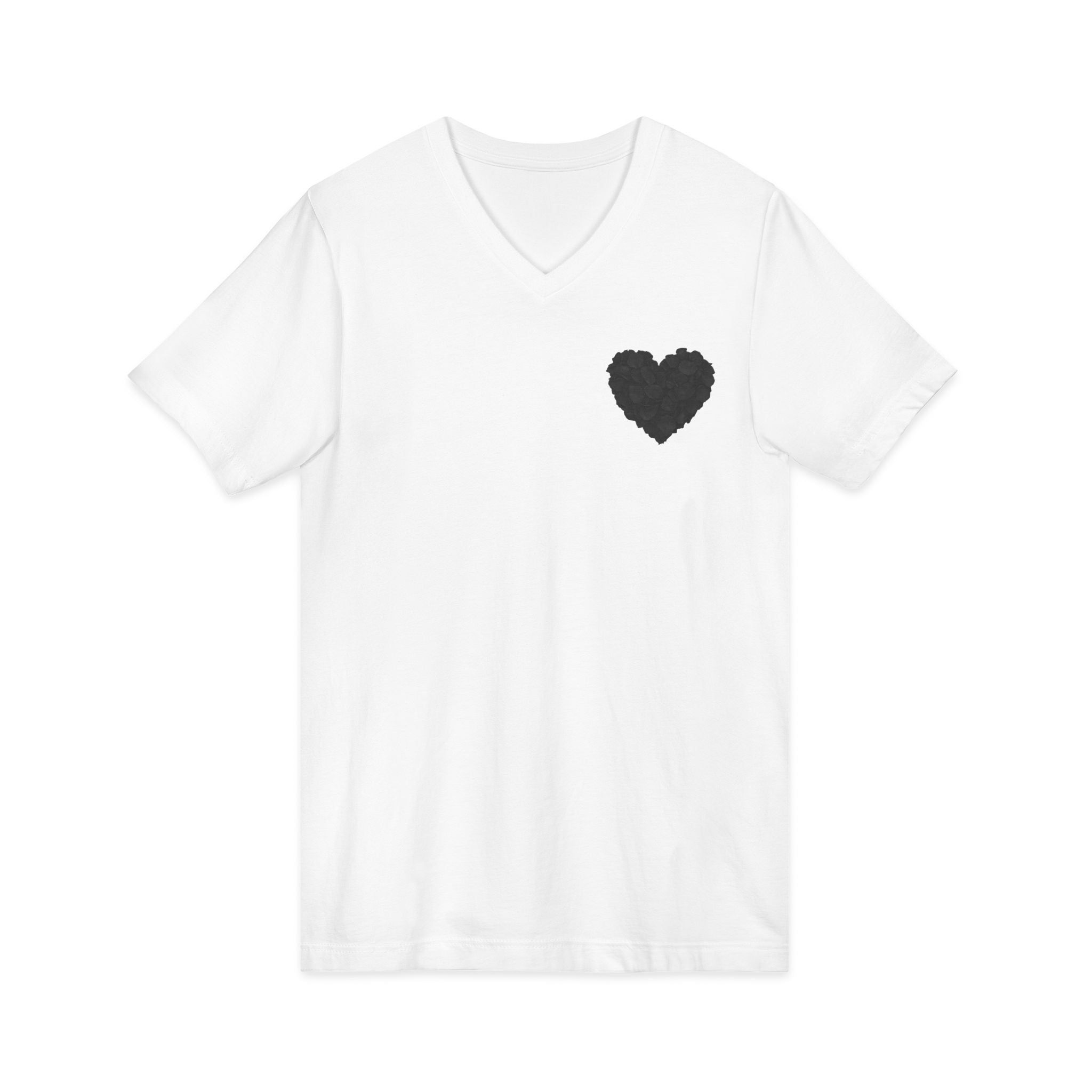 Black Rose Heart T-Shirt | Floral Heart Tee