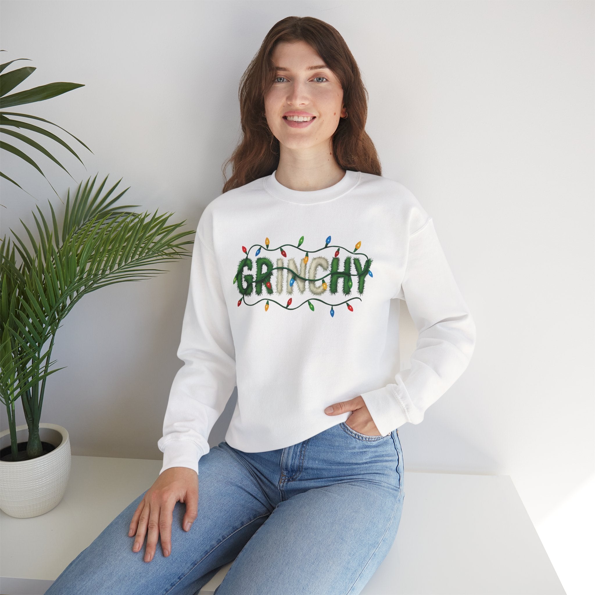 Grinchy Crewneck Sweatshirt — Holiday Christmas Grinch Pullover