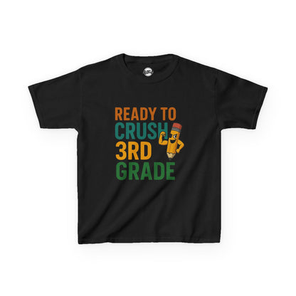 Ready to Crush 3rd Grade Kids Tee, Fun Youth Shirt, Back to School Gift, Classroom Outfit, Inspirational Kids Apparel