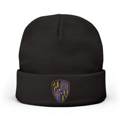 Beanie Hat Purple Blood Embroidery