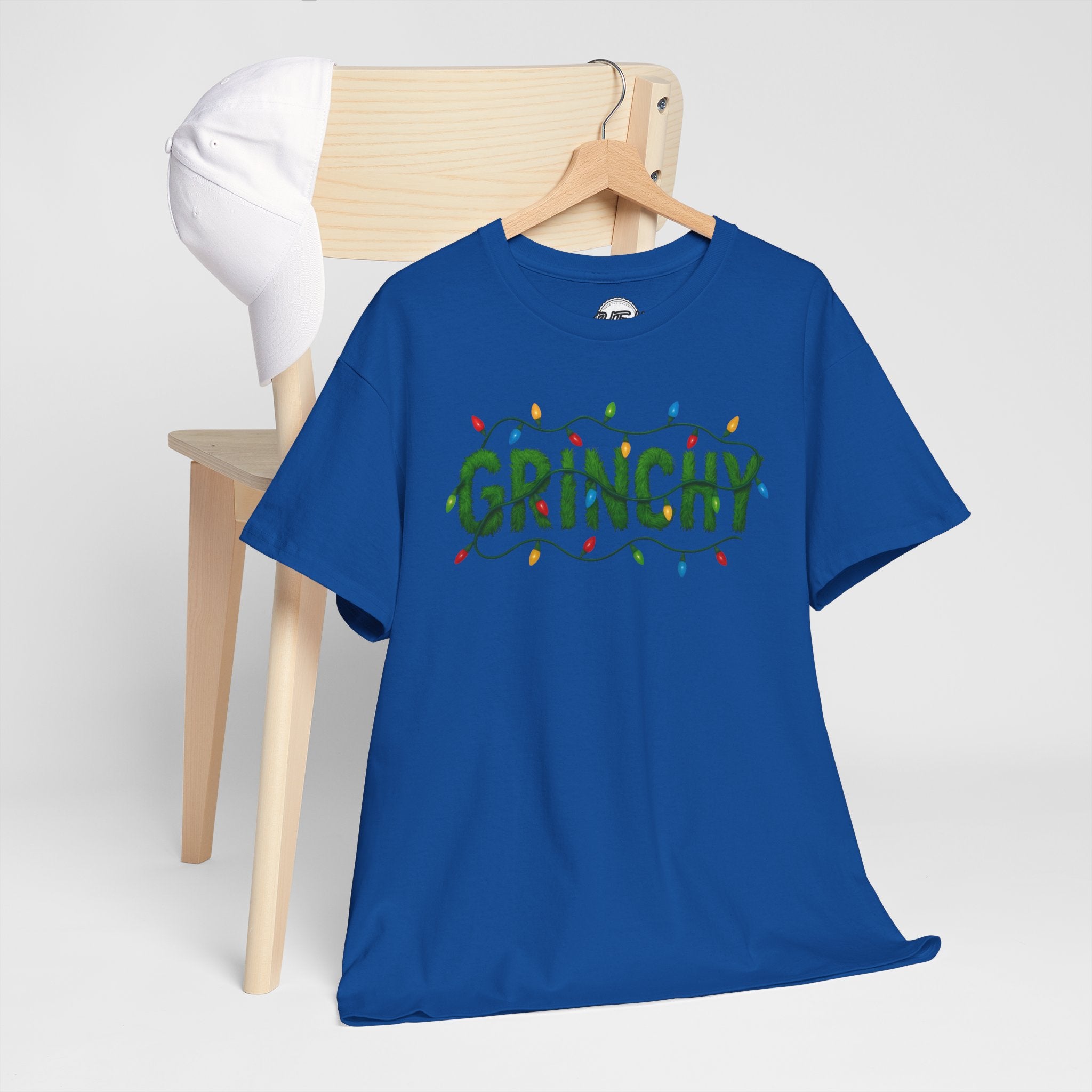 Grinchy Christmas Tee — Festive Lights Holiday Shirt