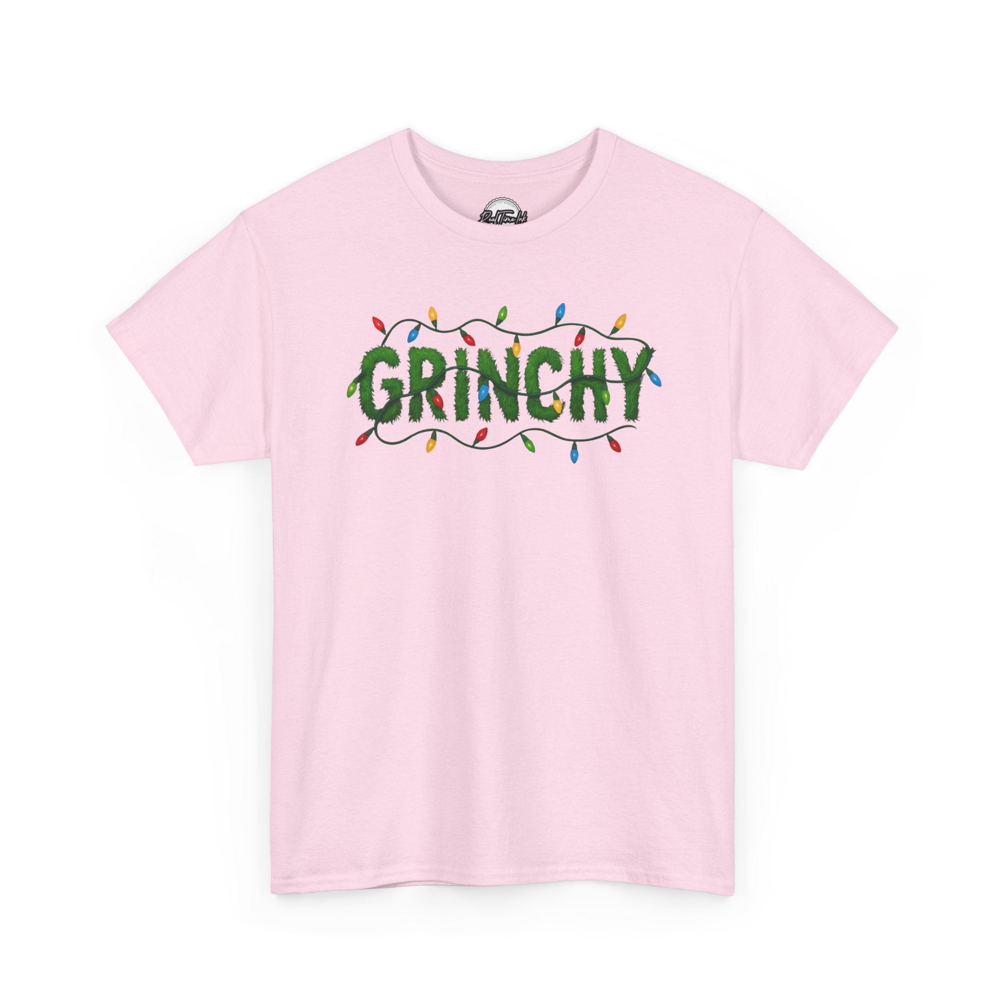 Grinchy Christmas Tee — Festive Lights Holiday Shirt