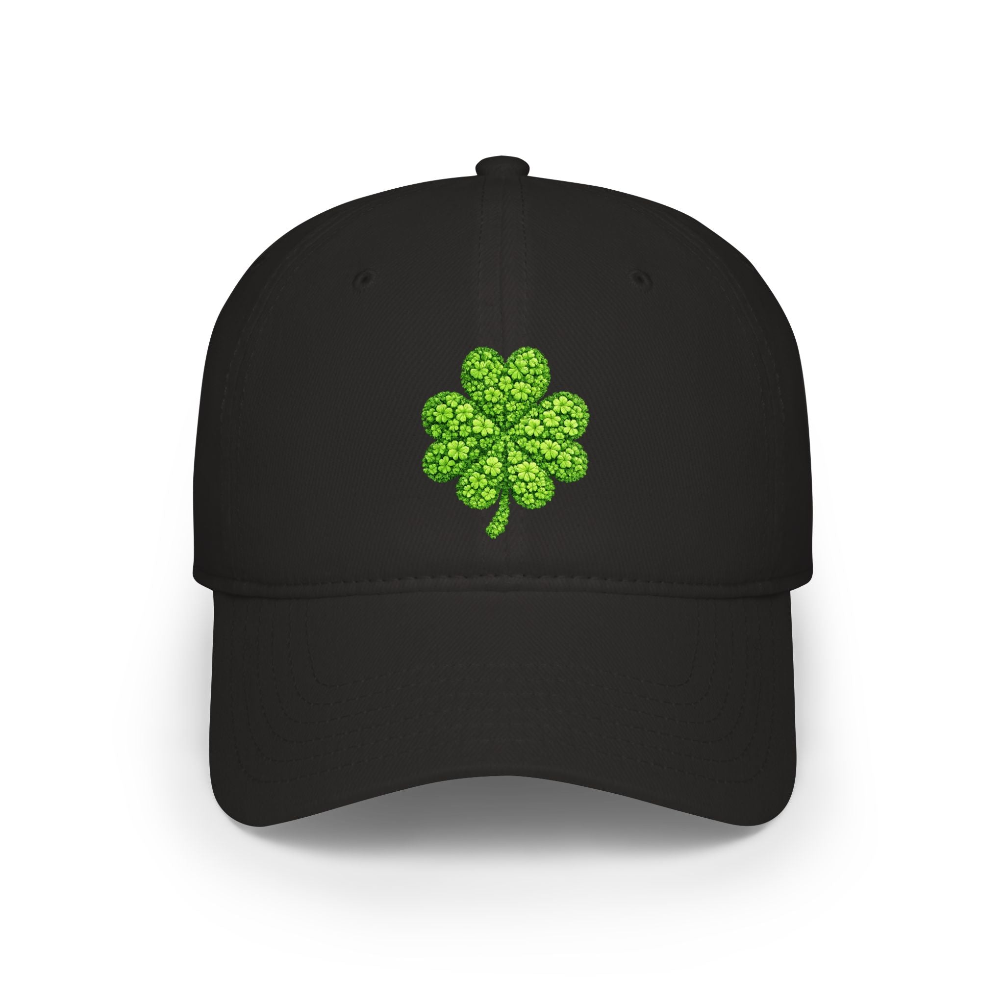 Lucky Clover Cap — Low Profile Baseball Hat with Four-Leaf Clover Design