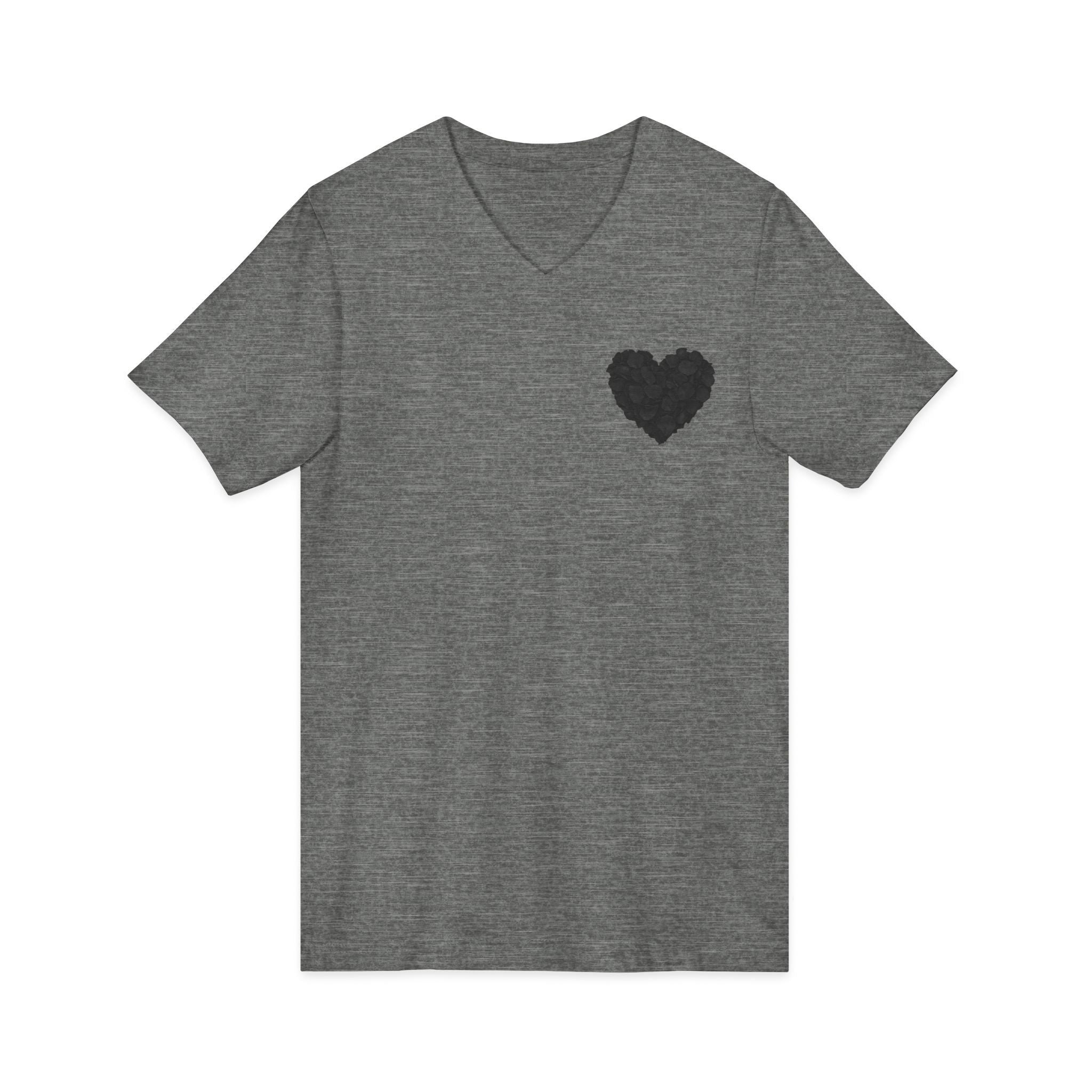 Black Rose Heart T-Shirt | Floral Heart Tee