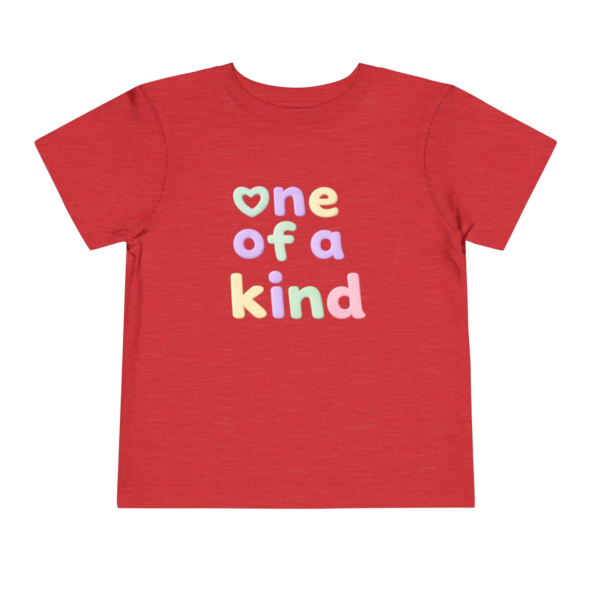 Toddler Tee – "One of a Kind" Pastel Heart Baby Shirt