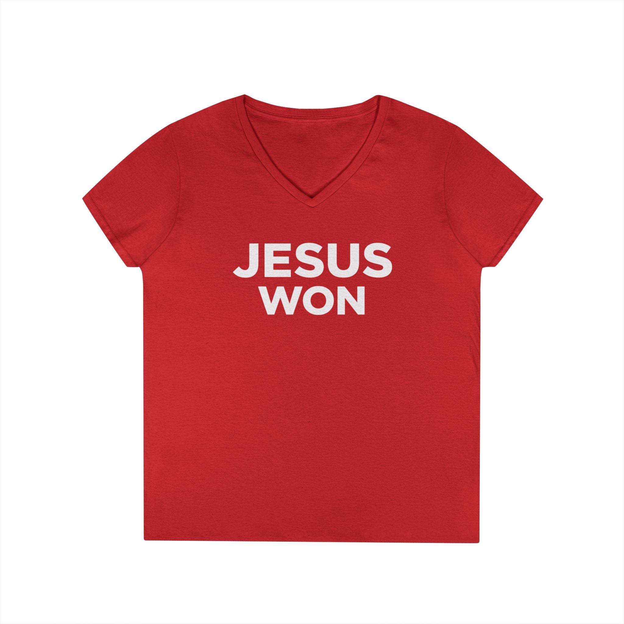 Jesus Won womens V-Neck Tee