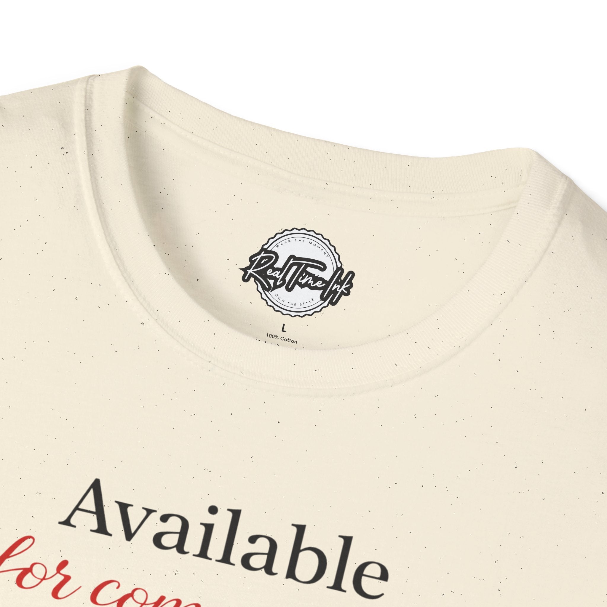 Available For Commitment Not Convenience T-Shirt — Inspirational Feminine Script Tee