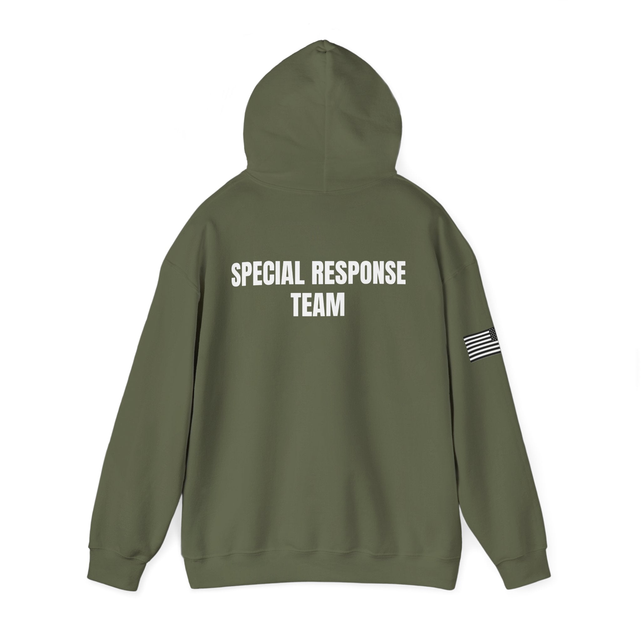 SRT Hoodie 2 — Tactical Badge & Flag Hooded Sweatshirt