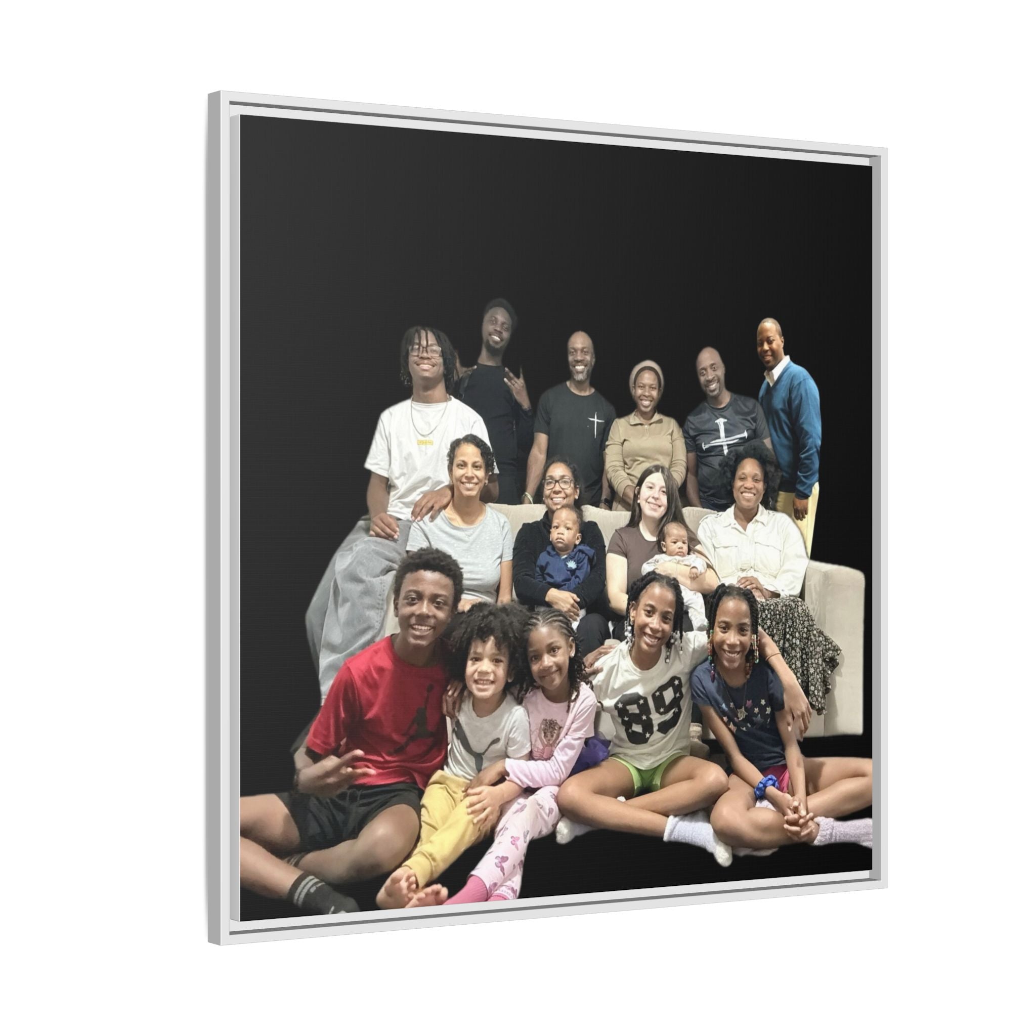 Gordon Siblings Family Matte Canvas, Framed (Multi-color)