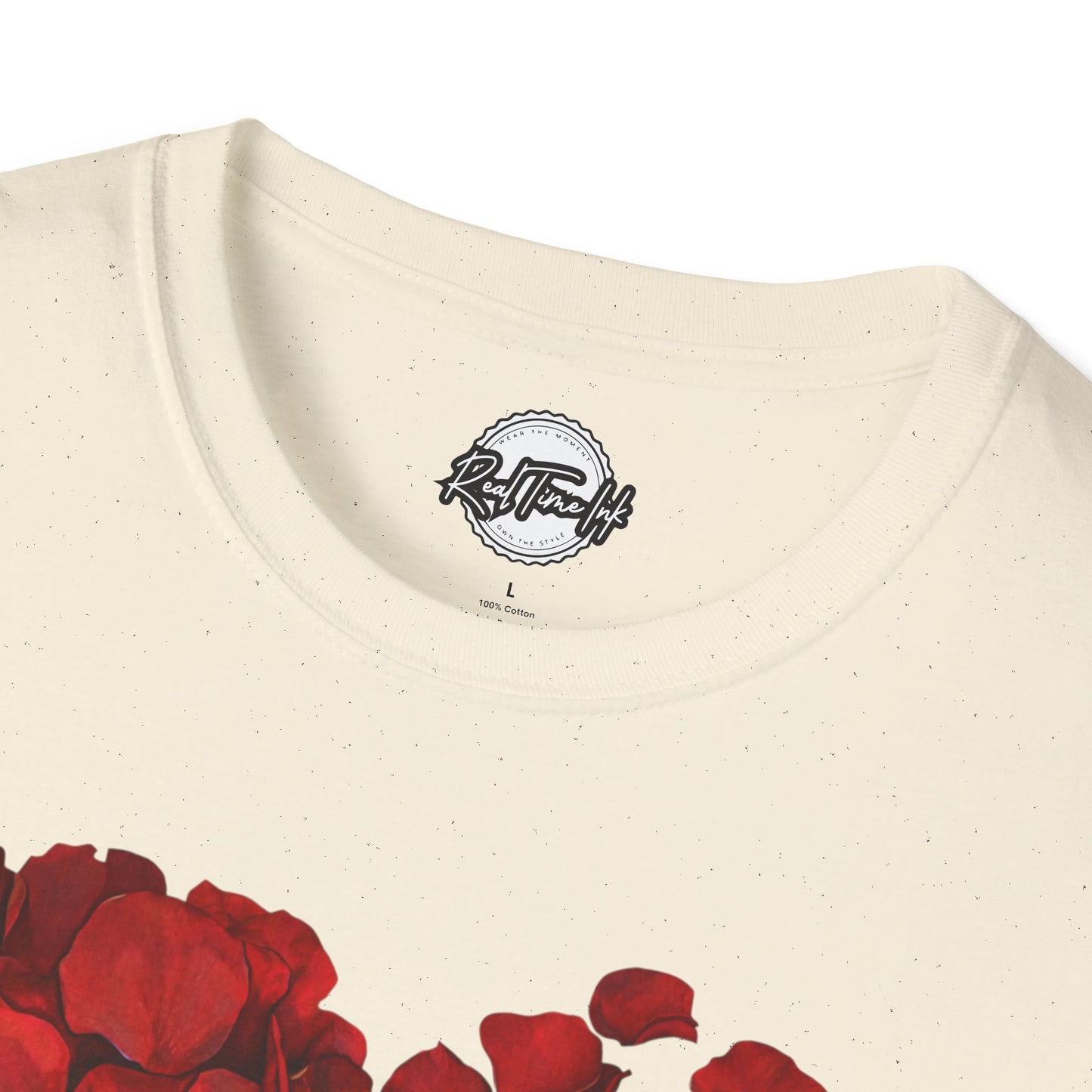 Disintegrating Rose Petal Heart T-Shirt — Floral Heart Design