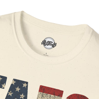 Patriotic FAFO Unisex Softstyle T-Shirt | USA Graphic Tee | Casual Wear, Gift for Holidays, Independence Day
