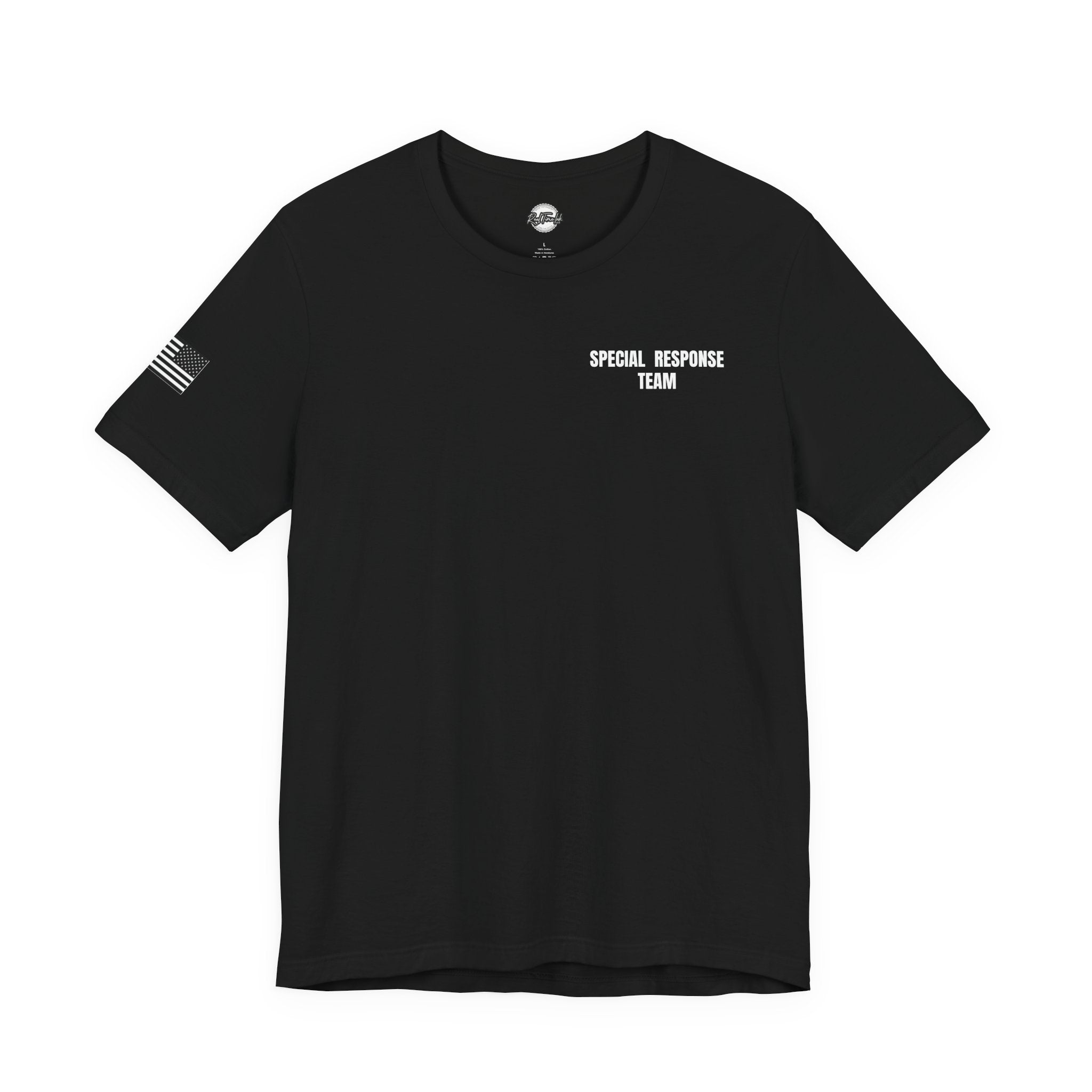 Police SRT Level 1 Tactical Tee — Back Shield Emblem Short Sleeve Shirt