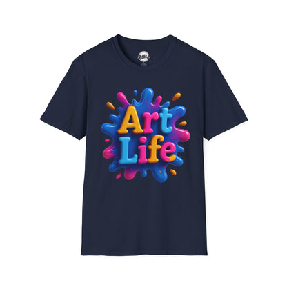 Art Life Unisex Softstyle T-Shirt | Creative Gift for Artists, Art Lovers, Birthday Present, Unique Apparel, Casual Wear