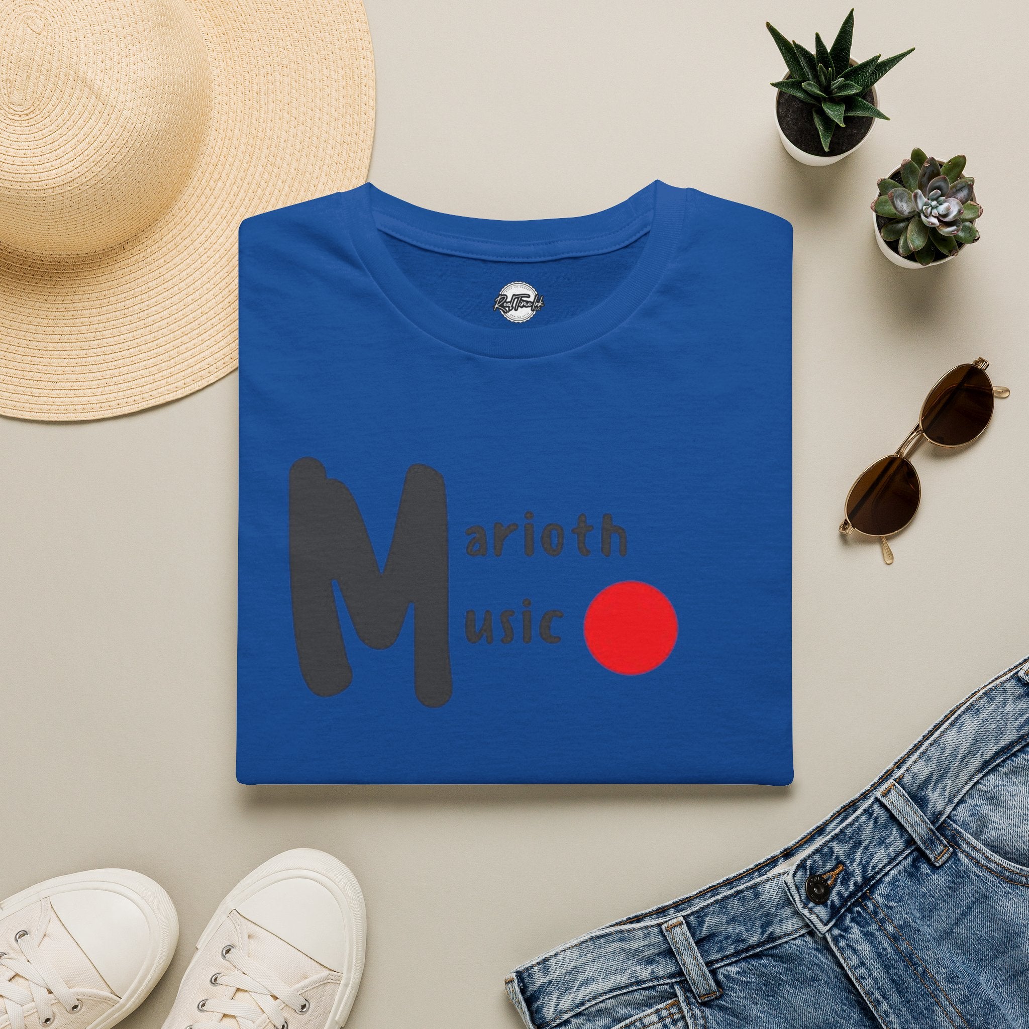 Marioth Music Logo Tee (Bold 'M' with Red Dot)