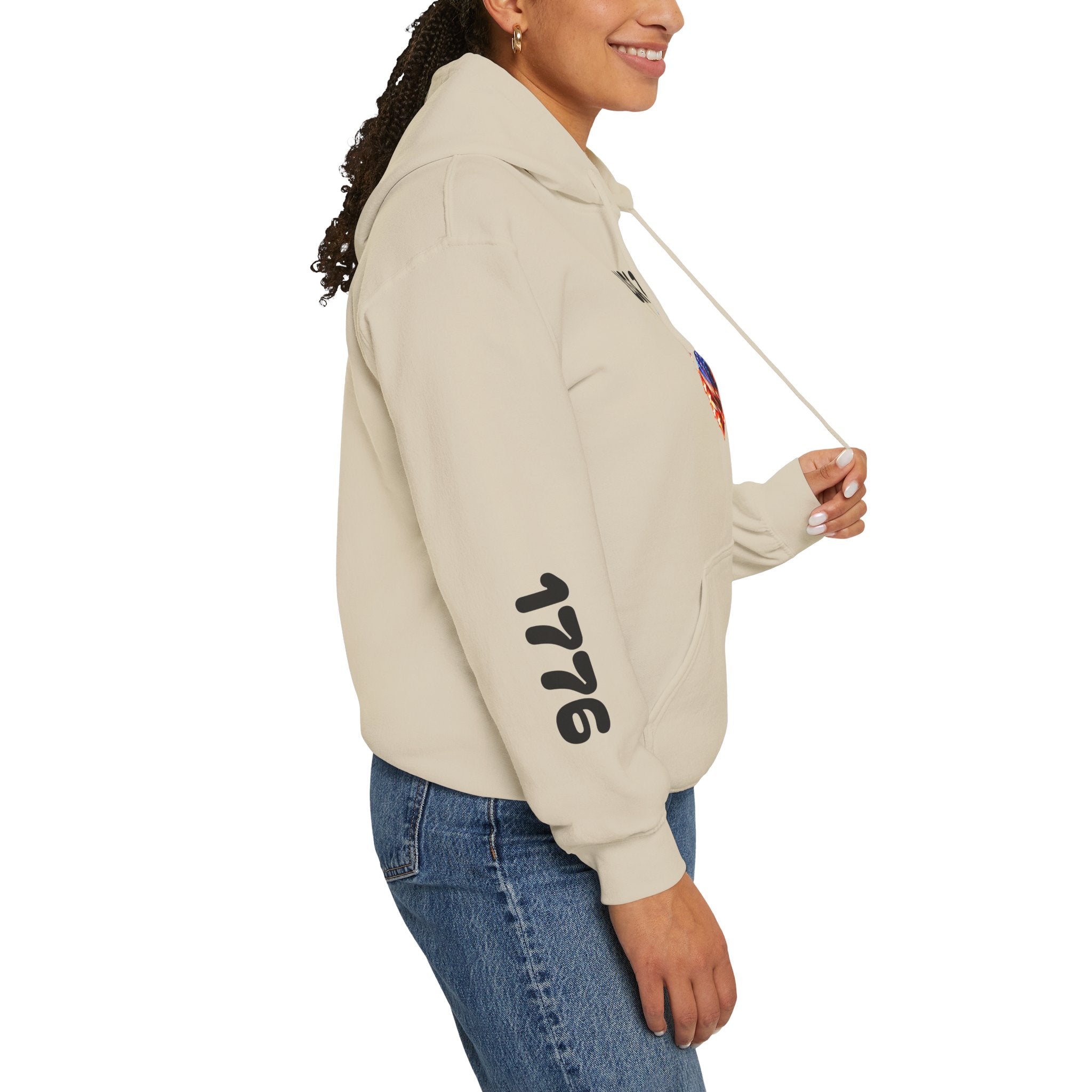 USA 250 Heart Flag Hoodie — 1776 & 2026 Patriotic Anniversary Sweatshirt