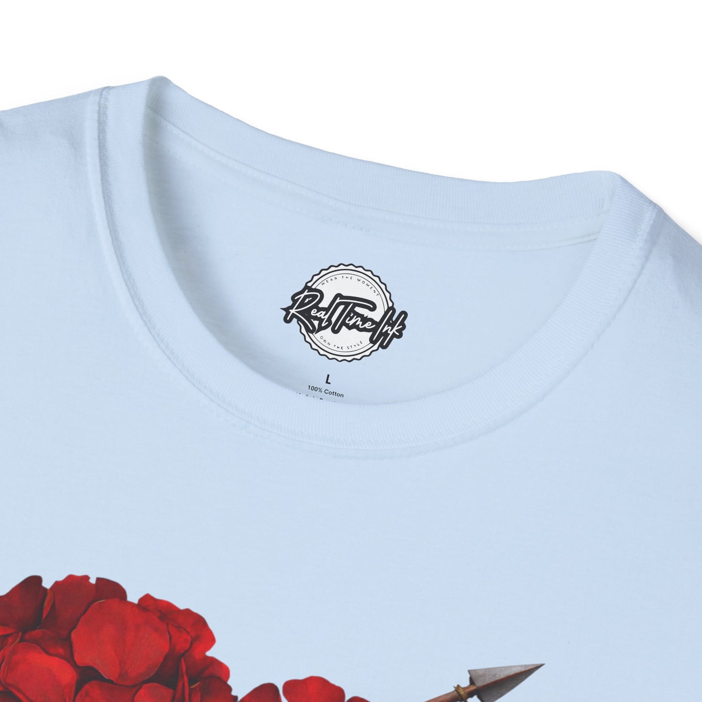 Rose Petal Heart T-Shirt — Arrow-Pierced Romantic Valentine Tee