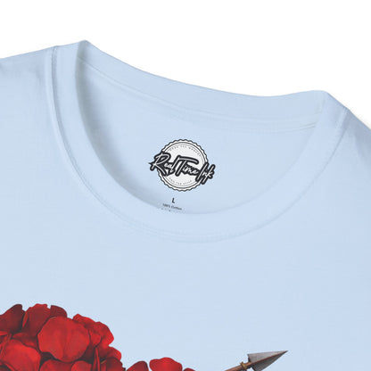 Rose Petal Heart T-Shirt — Arrow-Pierced Romantic Valentine Tee