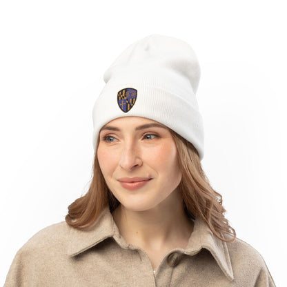 Beanie Hat Purple Blood Embroidery