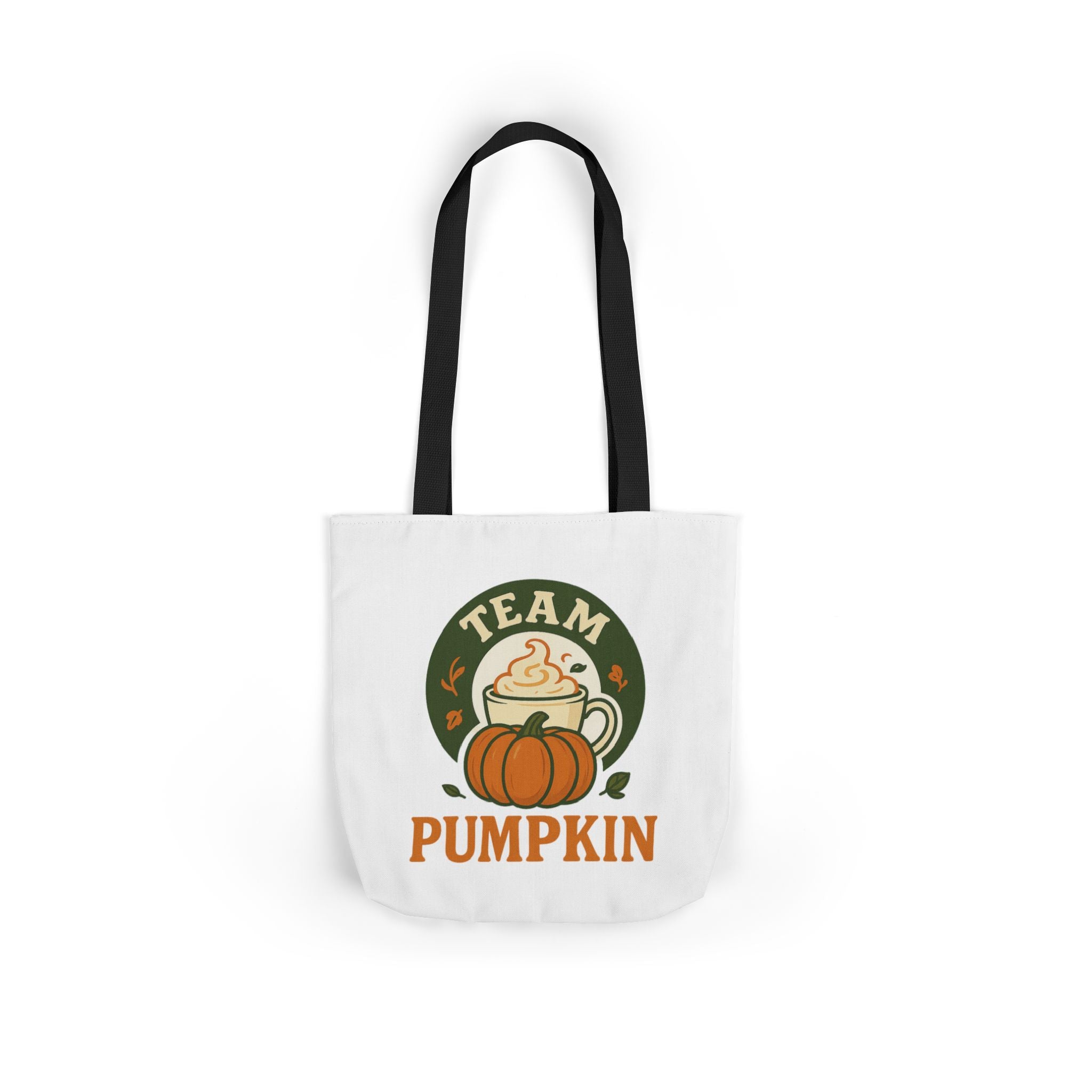 Team Pumpkin Tote Bag with 5-Color Straps, Fall Accessory, Gift for Pumpkin Lovers, Cute Bag for Festivals, Stylish Halloween Tote