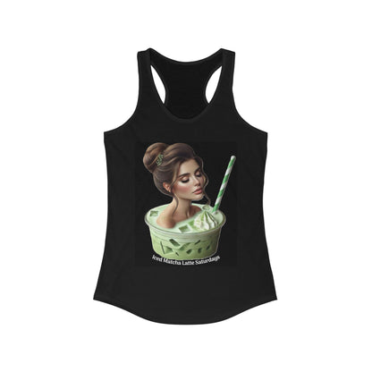 Tank Top - Iced Matcha Latte Saturdays Women's Ideal Racerback Tank