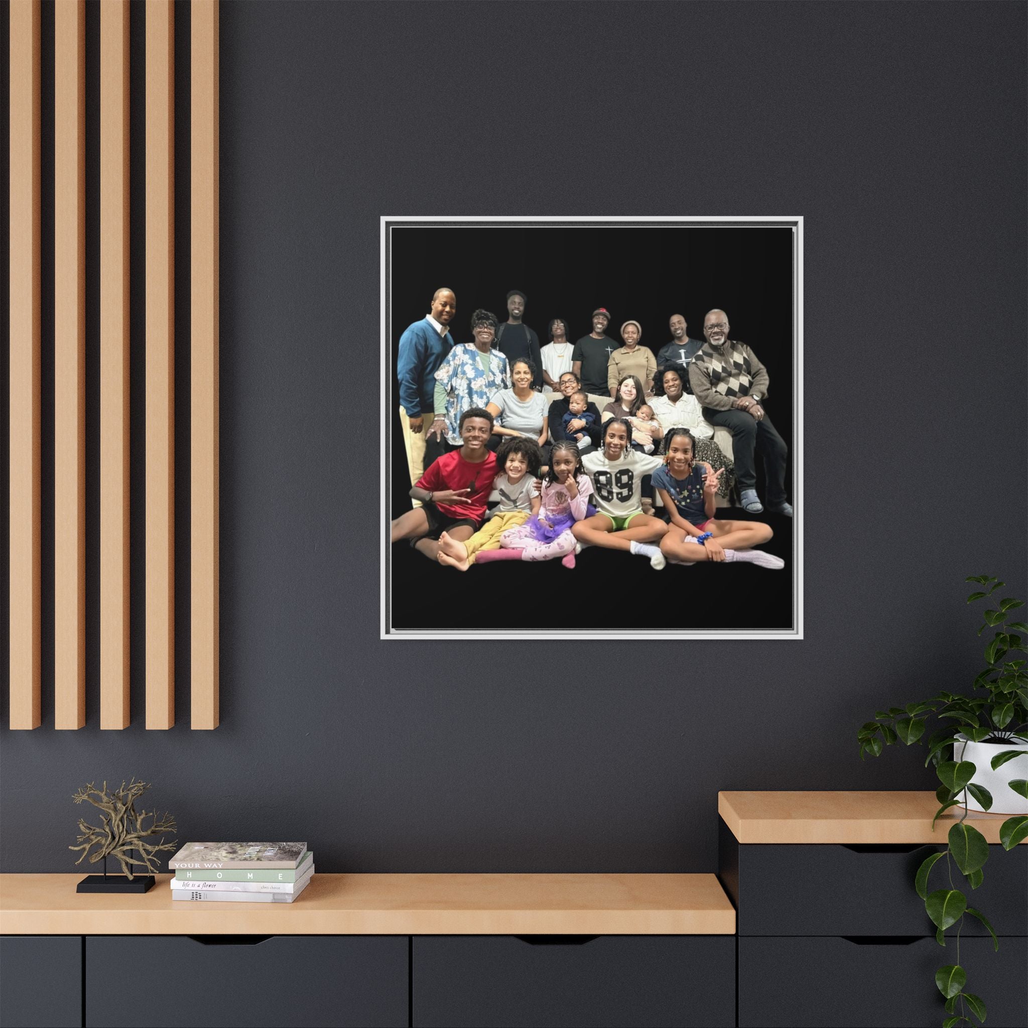 Gordon Family Matte Canvas, Framed (Multi-color)
