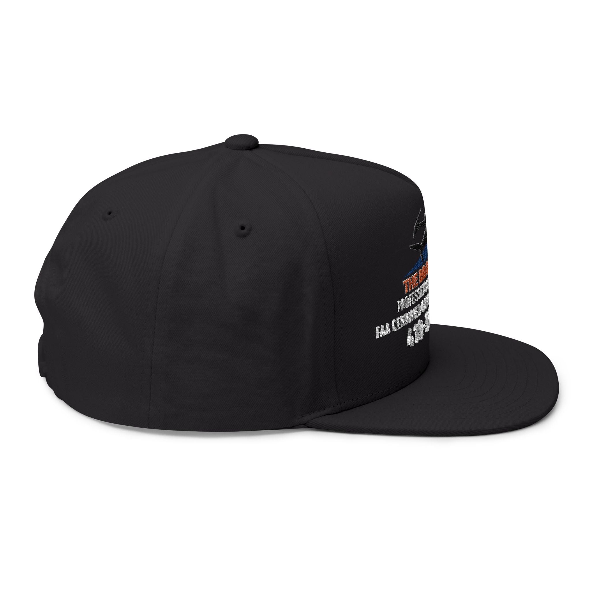Drone Services Embroidered Flat Bill Cap — The BC Drone Guy Logo & Phone