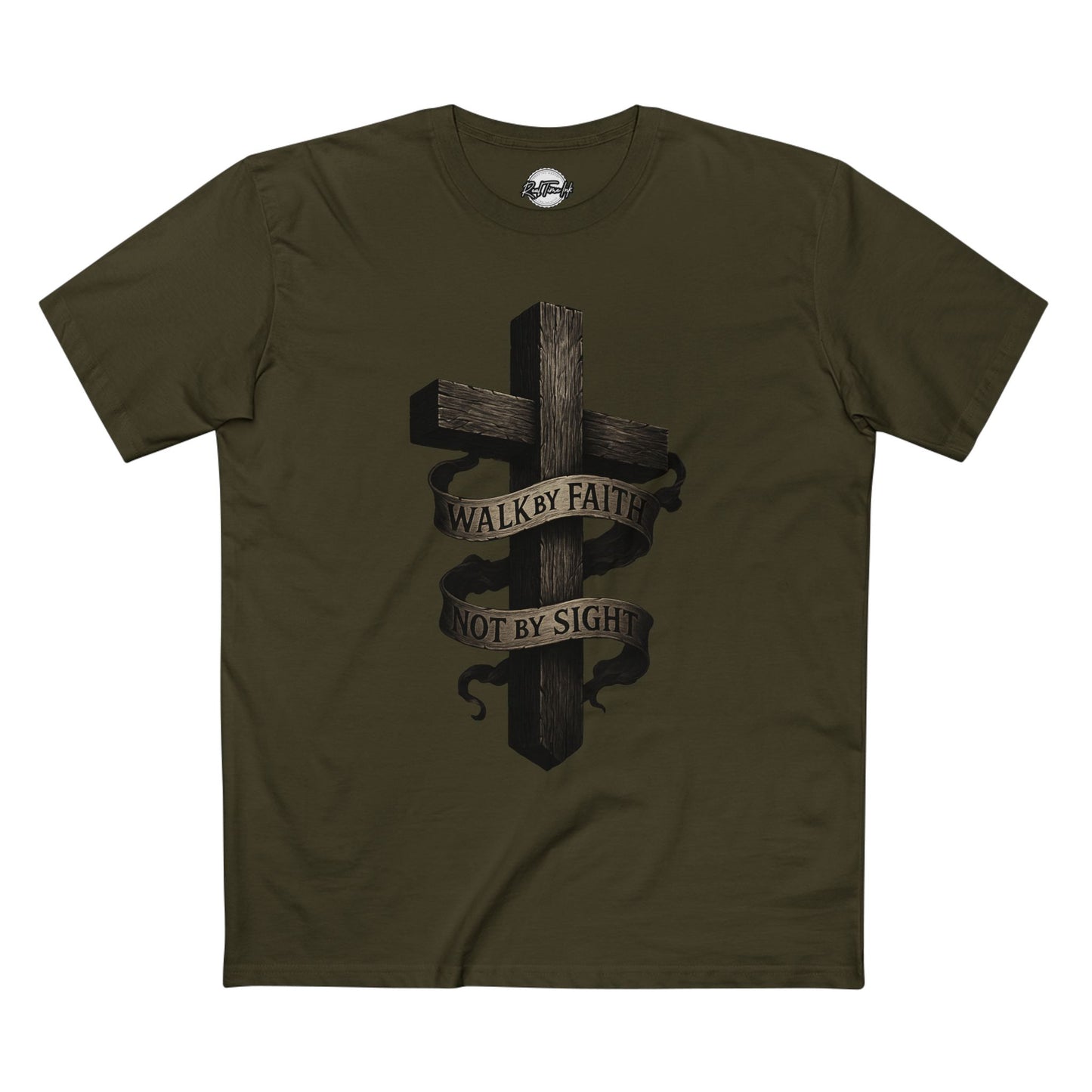 Faith Cross T-Shirt — "Walk by Faith, Not by Sight" Christian Tee