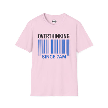 Unisex Overthinking T-Shirt, Humorous Tee, Perfect Gift for Mental Health Awareness, Casual Wear, Funny Graphic Shirt