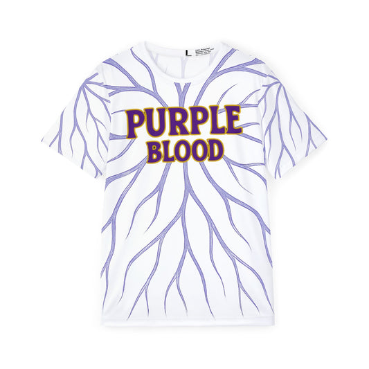 Purple Blood Men's Sports Jersey - Unique Athletic Tee, Cool Workout Shirt, Perfect for Game Days, Sports Events, and Casual Wear