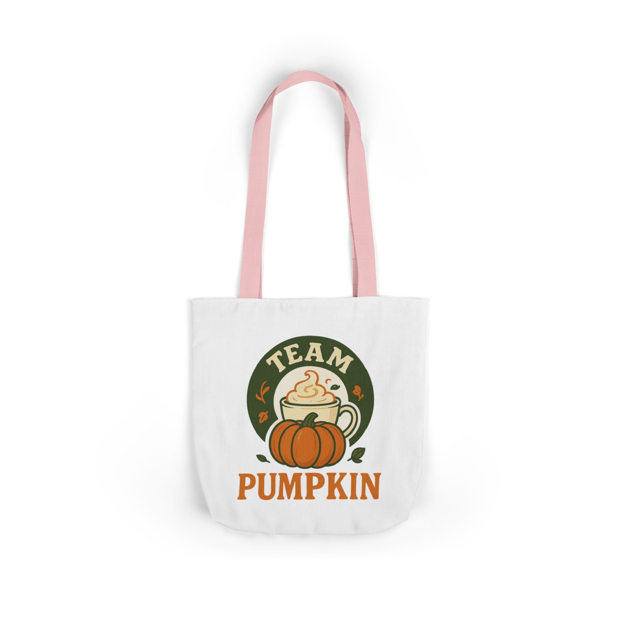 Team Pumpkin Tote Bag with 5-Color Straps, Fall Accessory, Gift for Pumpkin Lovers, Cute Bag for Festivals, Stylish Halloween Tote