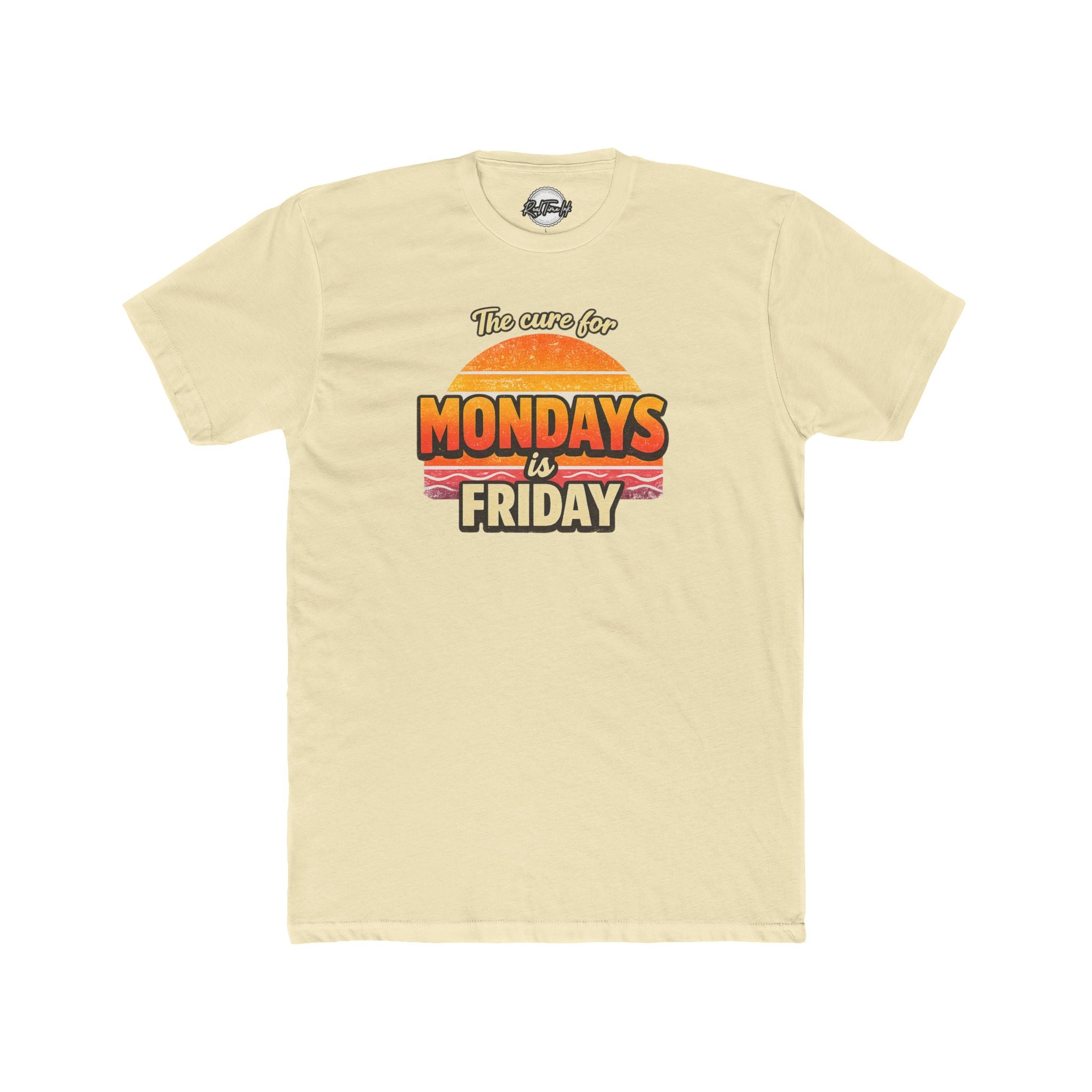 The Cure for Mondays Is Friday – Vintage Retro Sunset T-Shirt
